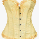 SZIVYSHI Corset Tops for Women, Bustier Shapewear Lingerie, Lace Waist Push Up , Size-XXL