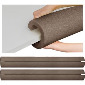 Hanaive 6 Pcs Jumbo Pool Foam Noodles Bulk 40 Inch x 4.1 Inch Large Swimming Noodles Tube Hollow Core Swim Noodle for Floating Craft Projects Pre Slit Clamp Protection Padding Bumper (Brown)