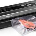 Vacuum Sealer Machine, Mesliese 90Kpa Powerful 6-in-1 Precision Compact Vacuum Food Preservation System with Cutter, 2 Bag Rolls & 5 Pre-cut Bags, Dry & Moist Modes Smart Suction, ETL Listed (Dark Gray)