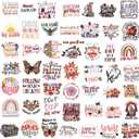 Wavwavw 50 Pcs Bohemia Positive Patches Motivational Patches Embroidered Applique Retro Boho Sew on Hippie Style Iron on for Clothes Hats Backpacks Jackets Accessories