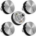 AMI PARTS WB03X24360 Knobs for GE Cooktop Knob Range Stainless Steel, 5 PCS Hardware Handle Set, Easy to Install- Replace Stove knobs WB03X24360, WB03T10259, 4179424, AP5980302, PS11700818