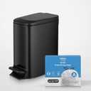 TIPGO Small Drawstring Trash Bags with 1.6 Gallon Bathroom Trash Can