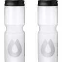 HydraPak | Polar Bottle - Breakaway Surge Lightweight Bike Water Bottle 2-Pack - High Flow, Cycling & Sports Squeeze Bottle (Clear, 880ml / 30oz)