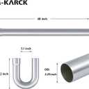 A-KARCK Stainless Steel Mandrel Bends 8 Pcs, 2.25 Inches 304 Stainless Steel Exhaust Pipe DIY Custom Exhaust Tubing Pipe Straight & U-Bend Kit, Universal Fit