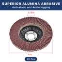 4 Inch Flap Discs, Akamino 20 PCS 40 60 80 120 Grit Assorted Sanding Pad for Angle Grinder, Compatible with Dewalt Makita
