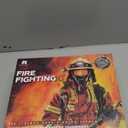 Fireman Costume for Kids, 10 Pcs Firefighter Costume with Toy Accessories Set, Fireman Role Play Outfit Toys, Kids Firefighter Dress Up Clothes, Halloween for Boys Toddlers Ages 3 4 5 6 7