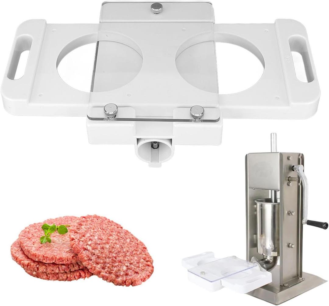 Hamburger Press Patty Maker Compatible with Meat Grinders, Burger Patty Maker with 5 Meat Infusion Tube for Grilling, Stuffed Burgers, Sliders, Beef Burger Adjustable Burger Shaper Mold