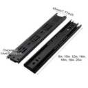 1 Pairs Ball Bearing Drawer Slides, Furniture Drawer Slides 3 Folds Extension Soft Close Guide Rail for Dresser, Cabinet, Kitchen(12in)