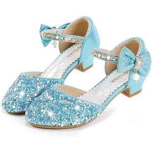 Motasha Girls Sandals Closed Toe Heels Wedding Party Girls Dress Shoes Toddler Little Big Kid, Size 11