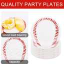 96pcs Baseball Party Tableware Set, Disposable Baseball Dessert Cake Paper Plates Napkins & Forks for Sports Ball Themed Birthday Party Decorations & Supplies Serves 24 Guests