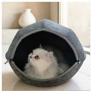 Donut Cat Tunnel Bed Peekaboo Cat Cave for Large Cats Up to 30 Lbs, Kitty Interactive Playing Tent House for Multiple Cats,Detachable,Scratch Resistant (2 in 1 Black, Medium  20 Inch Diameter)