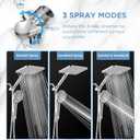 MakeFit Dual Filtered Rain Shower Head Combo, High Pressure Handheld Shower Head with Adjustable Bar - Rainfall Shower Head And Showerhead with Filter for Hard Water - Removes Chlorine