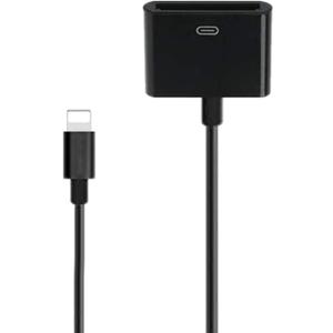 COVS Lightning to 30 Pin Adapter, Apple MFi Certified 8-Pin Male to 30-Pin Female Connector with iPhone Charger Converter Black Cable, No Audio Support
