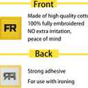 SYLVASS 10 Pieces FR Iron-On Embroidered Patches for Clothing Jeans, Hats, Jackets & Bags - Yellow