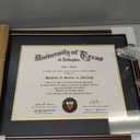 GraduationMall 11x14 Diploma Frame with Black over Gold Mat or Display 15x18 Certificate without Mat,Solid Wood & UV Protection Acrylic,Cherry Finish with Gold Trim