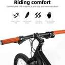 ROCKBROS Bike Handlebar Grips Double Lock-on MTB Bicycle Handle Bar Grips Ergonomic Non-Slip Rubber Hand Grip for Scooter, Mountain, BMX, Beach Cruiser, Folding Bike