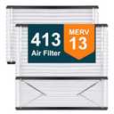 413 Replacement Filter Compatible with AprilAire Whole House Air Purifiers MERV 13, 1410, 1610, 2410, 2416, 3410 4400, 16x25x4 Furnace Filter (Pack of 3)