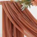 Terracotta Wedding Arch Draping Fabric 1 Panel 30'' x 20FT Terracotta Drapes Sheer Fabric Backdrop Arch Draping Fabrics for Wedding Ceremony Birthday Party Bridal Shower Decoration