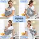 Baby Sling Carrier Newborn, Adjustable Easy Wearing Baby Nursing Warp Sling, New Mom Dad Soft Cotton Baby Front Holder Carrier for Infant Toddler Life Travel Essential Gifts (Mesh Grey)