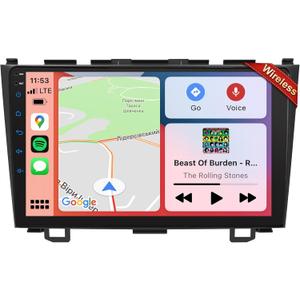 Car Radio Stereo for Honda CRV 2007 2008 2009 2010 2011, Wireless Apple Carplay and Android Auto, 9" Touch Screen Car Radio with Bluetooth/FM/AM/RDS/SWC