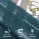 MIULEE Stone Blue Velvet Curtains 96 Inch Long Luxury Super Soft Thermal Insulated Blackout Curtains Room Darkening Drapes Rod Pocket Design for Bedroom Living Room Set of 2 Panels, W40 x L96 Inch