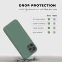 5 x Compatible with iPhone Cover 13 Pro Case Silicone with Screen Protector - Green