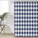 Black Striped Shower Curtain Set - 72" x 78" Washable Bathtub Curtain with 12 Hooks, Black White Stripes Farmhouse Waterproof Fabric Stall Shower Curtains for Bathroom/Bathtub Décor