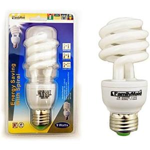 2 Pack Energy Saving 9W with Spiral, Case of 72