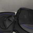 Skechers Air-Cooled Memory Foam Seat Covers, Mesh Thick Car Seat Covers, Piping Leather Car Seat Covers Front Seats, Airbag Compatible, Automotive Comfort Universal Fit Most Cars, Vans, Truck, SUV, Blue (Black And Blue)