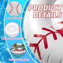 Blueweenly Inflatable Baseball Basketball Ride-on Pool Float 5.25 ft Extra-Large Sport Theme Blow up Pool Float Summer Floaty Party Lounge Raft for Beach Swimming Adults