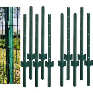  47" Green, Pack of 10 Metal Fence Post