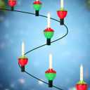 Vintage Christmas Bubble Lights - Set of 7 Nostalgic Bubbling Lights on 7.5ft Green Wire, UL Certified Old Fashioned Christmas Tree Lights for an Enchanting Holiday Glow