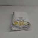 Print Semi-Sheer Eyelet Ring Farmhouse Curtains 96 Inches Long for Living Room Bedroom, Gray Yellow Floral Pattern on White Linen Textured Drapes, Grommet Top Window Treatments 42"W 2 Panel Sets