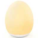 Night Light for Kids, Baby Egg Light for Nursery, 7 Colors Changing & Stepless Dimming, Soft Silicone Touch Night Lamp with 1 Hour Timer, Rechargeable Nursery Night for Breastfeeding