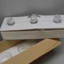 Bathroom Vanity Light, 3-Light Bathroom Light Fixtures Over Mirror, Traditional Vanity Lights for Living Room, Milk White Bell Glass Shades, Standard E26 Base, Brushed Nickel