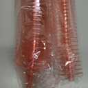 50 Pack Plastic Martini Glasses,7 oz Clear Disposable Cocktail Cups,Reusable Tall Stemmed Wine Shooter Glasses for Party Wine,Champagne,Margarita(Pink)