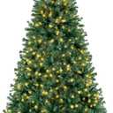 Best Choice Products 6ft Pre-Lit Christmas Tree Premium Hinged Artificial Pine Lighted Holiday Tree for Home, Office w/ 1,000 Branch Tips, 250 Lights, Metal Hinges, Foldable Base