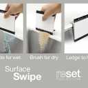 Kohler K-6379-0 Kitchen Sink Squeegee and Countertop Brush, Multi-Purpose, Cleans Wet and Dry Spills, Dishwasher Safe, White