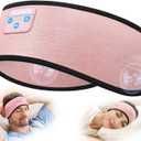 Sleep Headphones Bluetooth 5.4 Headband, Wireless Earphones Music Sleep Earbuds Sleeping Eye Mask with HD Stereo Speakers for Workouts Insomnia Yoga Air Travel Meditation, Ideal Gifts for Women Men