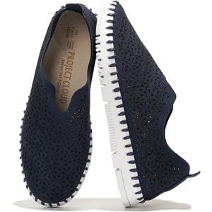 Project Cloud Womens Shoes - Lightweight Summer Loafers for Women with Memory Foam Insole - Breathable Womens Loafers - Perfect Summer Shoes for Women 2026 (Rose) Navy 8