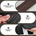 Door Sweep Brush Aluminum, 1.5 x 48 Inch, Brown, 2 Set