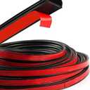 D-Shape Door Rubber Seal Strip Weatherstrip 3M Self Adhesive Hollow for Car Truck Motor Door Cover Trunk (Black, 26.25 feet)