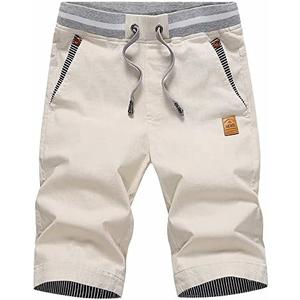 STICKON Men's Shorts Casual Classic Fit Drawstring Summer Beach Shorts with Elastic Waist and Pockets
2XL