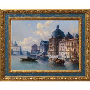 2.6" Wide DIY Vintage Frame for 18x24 Rococo Abstract Paintings, Traditional Ornate Frames for Art Lover Housewarming Birthday Wedding Grandparents Teacher Gift, No Glass & Backing (Blue Gold)