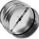 6 Inch Backdraft Damper, One-Way Airflow Ducting Insert with Spring-Loaded Folding Blades (6'')