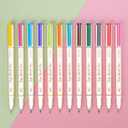 WRITECH Brush Tip Marker Pens: Artist Markers Flexible Tip Water Based 12ct Assorted Colors for Journaling Adult Coloring Hand Lettering Calligraphy Drawing Vibrant Colored