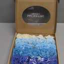 N&T NIETING Blue Roses Artificial Flowers, 25pcs Fake Flowers Rose Perfect for DIY Wedding Bridesmaid Bridal Bouquets Centerpieces Home Flower Arrangement Decoration, Series Blue