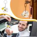 Misdary 24 Pcs School Bus Driver Keychain for Graduation Gifts Appreciation Acrylic Keychain with Tassels
