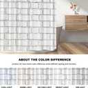 White Brick Wall Decor Shower Curtain Set,White Endless Rectangular Brick Wall Polyester Shower Curtain for Shower Stall Bathroom Waterproof with 12 Hooks 72x72 Inch