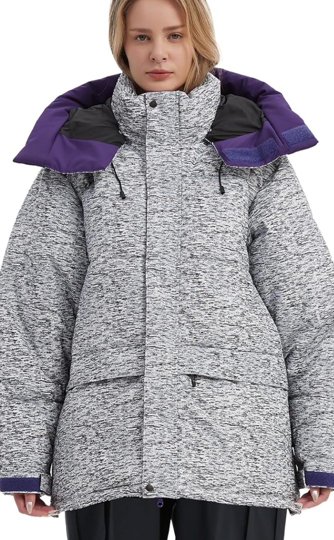 NOMADIKA Oversize Waterproof Ski Jacket Thick Snow Coats with Detachable Hood Winter Skiing Snowboard Jackets for Women Men (Medium)